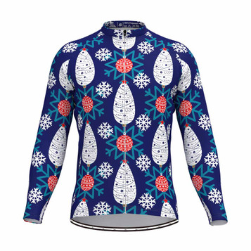 Christmas graphic print Long Sleeve Cycling Jersey
