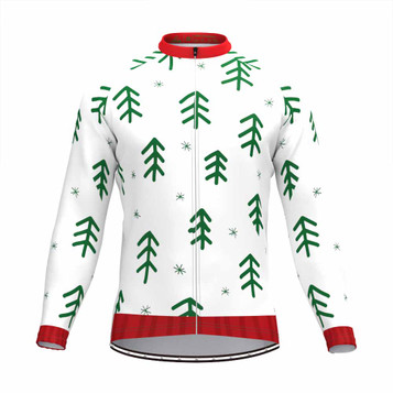 Ugly Christmas Sweater snowflake LS Cycling Jersey White 