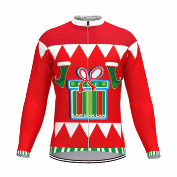 Ugly Christmas Sweater Gift Box LS Cycling Jersey Ugly Christmas Sweater Gift Box LS Cycling Jersey