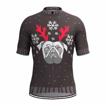 Pug Face Ugly Christmas Sweater Cycling Jersey