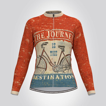 The Journey is The Destination Women's LS Cycling Jersey Red The Journey is The Destination Women's LS Cycling Jersey Red