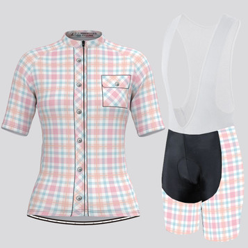 Plaid Checkered Shirt V27 Women's Cycling Kit Plaid Checkered Shirt V27 Women's Cycling Kit