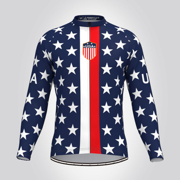 American Stars And Stripes USA LS Cycling Jersey American Stars And Stripes USA LS Cycling Jersey