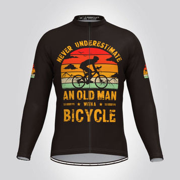 Men's Old Man Long Sleeve Cycling Jersey - Sunset Men's Old Man Long Sleeve Cycling Jersey - Sunset