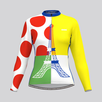 France Eiffel Tower Leaders KOM Sprinters Women's LS Jersey