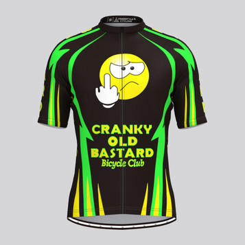 Cranky Old Bastard Men's Cycling Jersey Green Cranky Old Bastard Men's Cycling Jersey Green