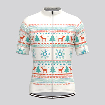 Men's Classic Ugly Christmas sweater Cycling Jersey - Beige Men's Classic Ugly Christmas sweater Cycling Jersey - Beige