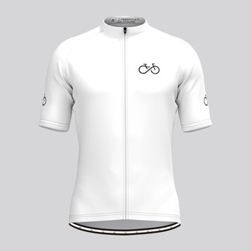 Ride Forever Men's Cycling Jersey-White Ride Forever Men's Cycling Jersey-White