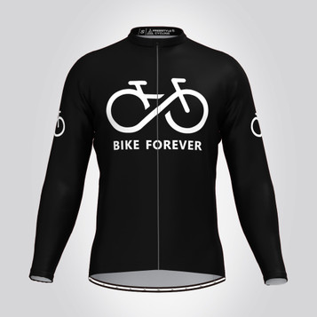 Men's Bike Forever LS Cycling Jersey - Black Men's Bike Forever LS Cycling Jersey - Black