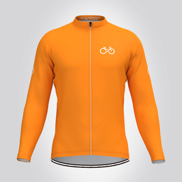 Ride Forever Men's LS Cycling Jersey - Orange Ride Forever Men's LS Cycling Jersey - Orange