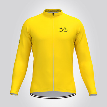 Ride Forever Men's LS Cycling Jersey - Yellow