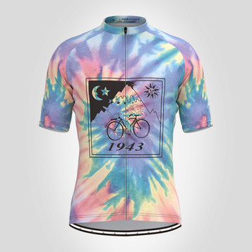 LSD Bicycle Day Tie-dye Men's Cycling Jersey LSD Bicycle Day Tie-dye Men's Cycling Jersey