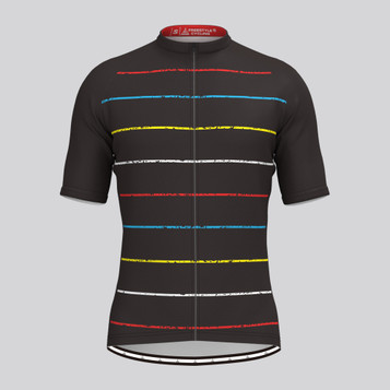 Multicolor Stripes Retro Men's Cycling Jersey Multicolor Stripes Retro Men's Cycling Jersey
