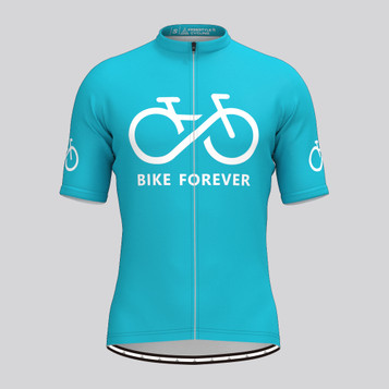 Bike Forever Men's Cycling Jersey-Light blue