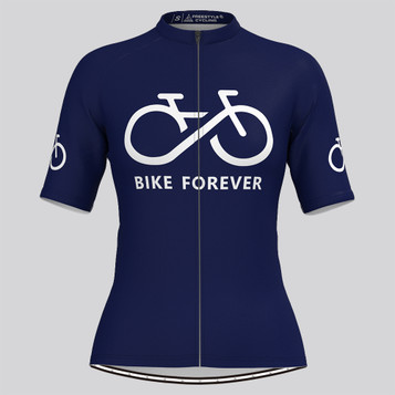Women's Bike Forever Cycling Jersey-Ink Women's Bike Forever Cycling Jersey-Ink