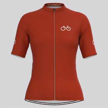 Ride Forever Women‘s Cycling Jersey -  Brick Ride Forever Women‘s Cycling Jersey -  Brick