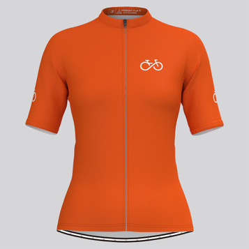 Women's Bike Forever Cycling Jersey-Tangerine