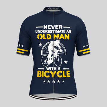 Men's Old Man V1 Cycling Jersey - Navy Men's Old Man V1 Cycling Jersey - Navy