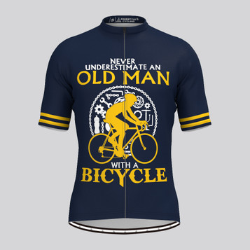 Men's Old Man V2 Cycling Jersey - Navy Men's Old Man V2 Cycling Jersey - Navy