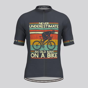 Men's Old Man Retro Cycling Jersey - Graphite