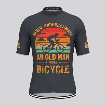 Men's Old Man Sunset Cycling Jersey - Graphite Men's Old Man Sunset Cycling Jersey - Graphite