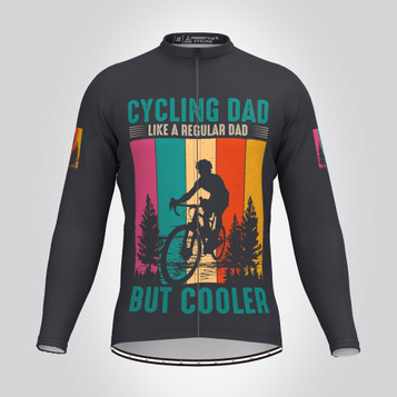 Cycling Dad Bike Adventure Men's Cycling Jersey - Graphite Cycling Dad Bike Adventure Men's Cycling Jersey - Graphite