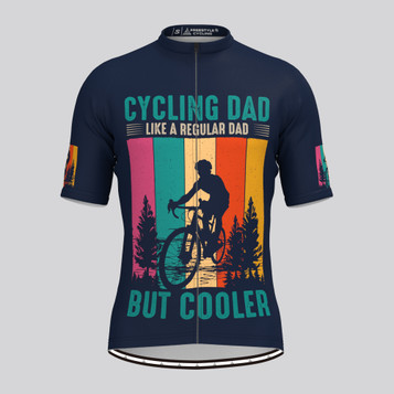Cycling Dad Bike Adventure Men's Cycling Jersey - Navy Cycling Dad Bike Adventure Men's Cycling Jersey - Navy