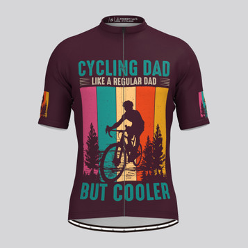 Cycling Dad Bike Adventure Men's Cycling Jersey - Claret Cycling Dad Bike Adventure Men's Cycling Jersey - Claret