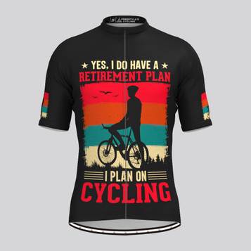 Retirement Plan I Plan On Cycling Men's Cycling Jersey - Black Retirement Plan I Plan On Cycling Men's Cycling Jersey - Black