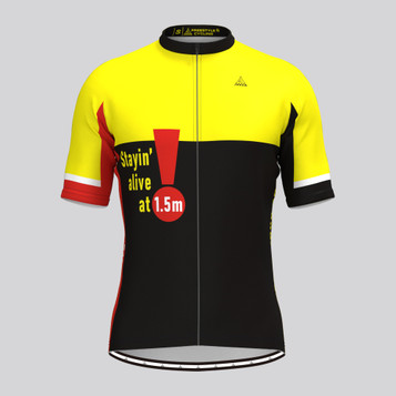 Stayin' Alive At 1.5 Metres Men's Cycling Jersey Stayin' Alive At 1.5 Metres Men's Cycling Jersey