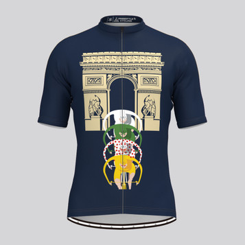 Arc de Triomphe Classic Color Men's Cycling Jersey Arc de Triomphe Classic Color Men's Cycling Jersey