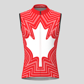 Canada Maple Leaf Men's Sleeveless Cycling Jersey Canada Maple Leaf Men's Sleeveless Cycling Jersey