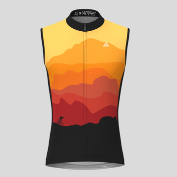 Ride With Sunset Men's Sleeveless Cycling Jersey