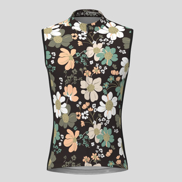 Retro Flowers Men's Sleeveless Cycling Jersey Retro Flowers Men's Sleeveless Cycling Jersey