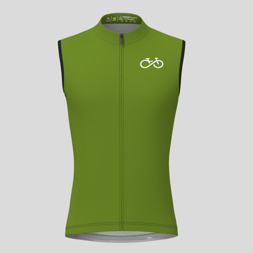 Bike Forever Men's Cycling Sleeveless Jersey Moss