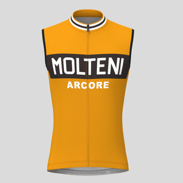 Molteni Men's Retro Sleeveless Cycling Jersey - Orange Molteni Men's Retro Sleeveless Cycling Jersey - Orange