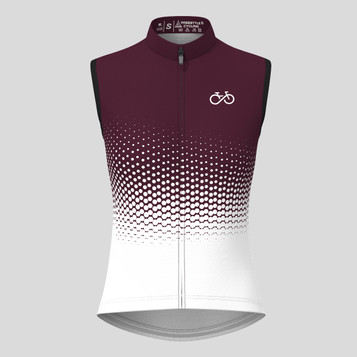 Women's Bike Forever Gradient Dots Sleeveless Cycling Jersey -  Burgundy