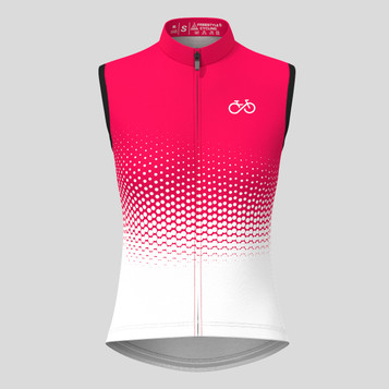 Women's Bike Forever Gradient Dots Sleeveless Cycling Jersey -  Jester red Women's Bike Forever Gradient Dots Sleeveless Cycling Jersey -  Jester red