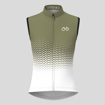Women's Bike Forever Gradient Dots Sleeveless Cycling Jersey -  Olive