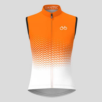 Women's Bike Forever Gradient Dots Sleeveless Cycling Jersey -  Orange