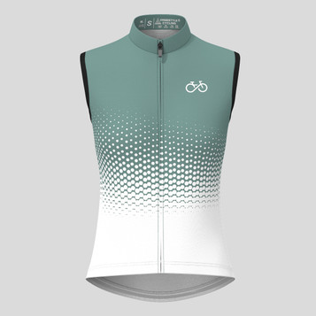 Women's Bike Forever Gradient Dots Sleeveless Cycling Jersey -  Sage Women's Bike Forever Gradient Dots Sleeveless Cycling Jersey -  Sage
