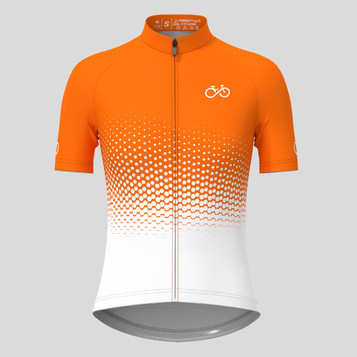 Bike Forever Gradient Dots Women's Cycling Jersey -  Orange