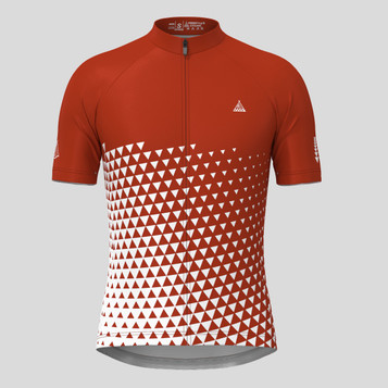 Gradient Triangle Men's Cycling Jersey - Brick
