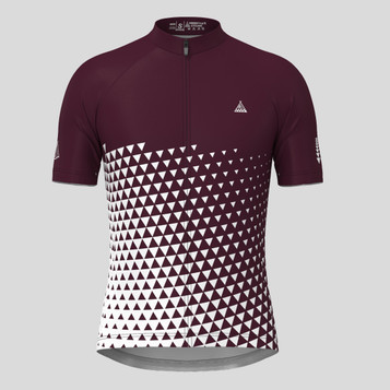Gradient Triangle Men's Cycling Jersey - Claret