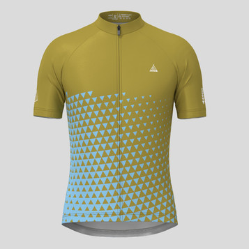 Gradient Triangle Men's Cycling Jersey - Fern/Blue 