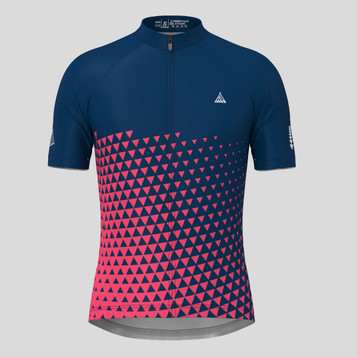 Gradient Triangle Men's Cycling Jersey - Navy/Pink