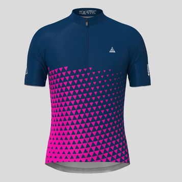 Gradient Triangle Men's Cycling Jersey - Navy/Magenta