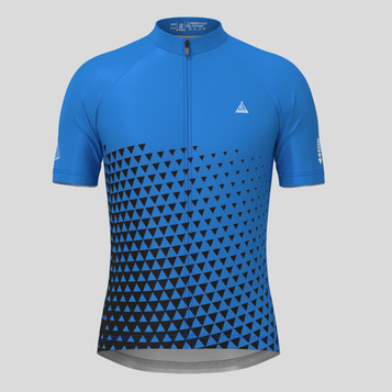 Gradient Triangle Men's Cycling Jersey - Blue