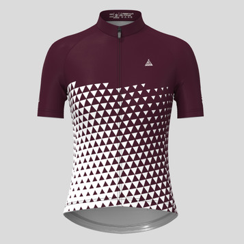Women's Gradient Triangle Cycling Jersey - Claret