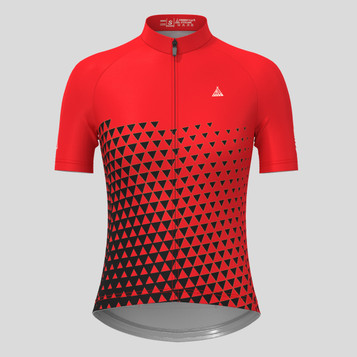 Women's Gradient Triangle Cycling Jersey - Red/Black